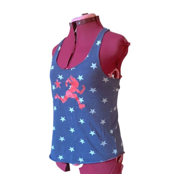 Roller Derby Texas Rollergirls Blue Star Tank Top racerback - Small fit large W - Picture 1 of 11